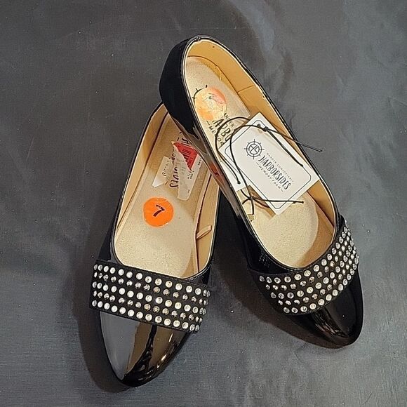 BRAND NEW HARBORSIDE RHINESTONES EMBELLISHMENTS SLIDES BALLET FLATS SHOE - Picture 12 of 12
